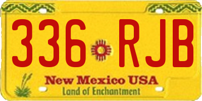 NM license plate 336RJB