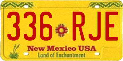 NM license plate 336RJE