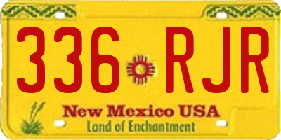 NM license plate 336RJR