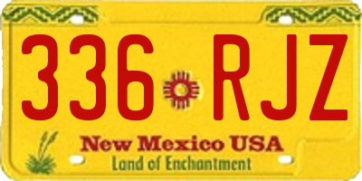 NM license plate 336RJZ