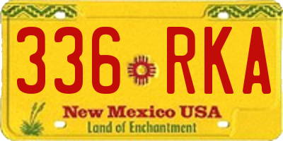 NM license plate 336RKA