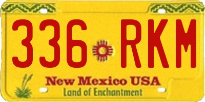 NM license plate 336RKM