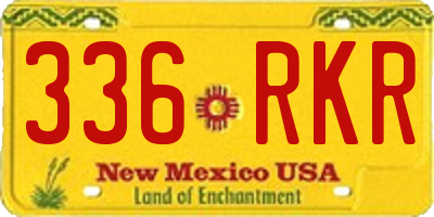 NM license plate 336RKR