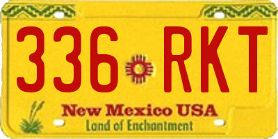 NM license plate 336RKT