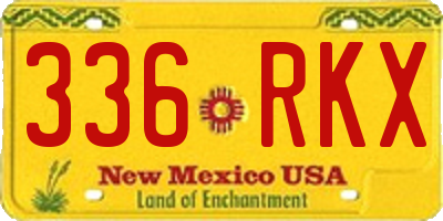NM license plate 336RKX