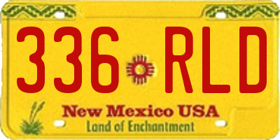 NM license plate 336RLD