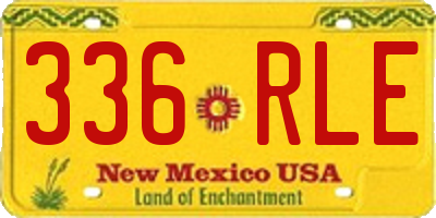 NM license plate 336RLE