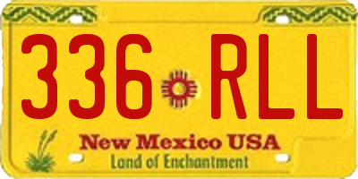 NM license plate 336RLL