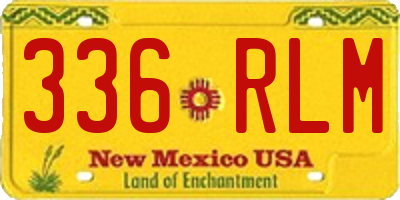 NM license plate 336RLM