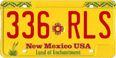 NM license plate 336RLS