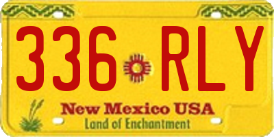 NM license plate 336RLY