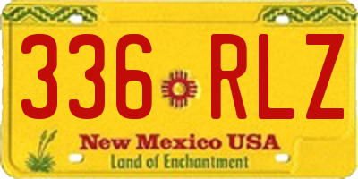 NM license plate 336RLZ