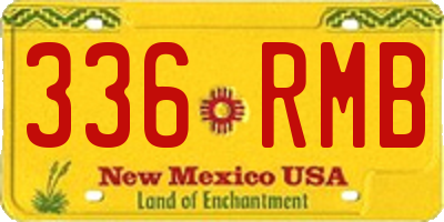 NM license plate 336RMB