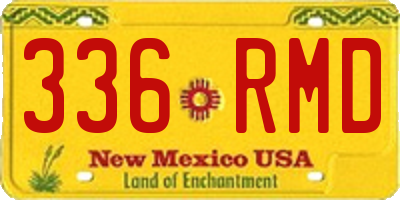 NM license plate 336RMD