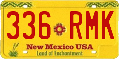 NM license plate 336RMK