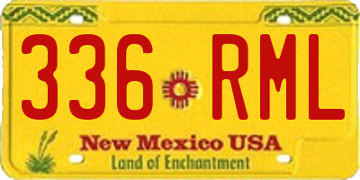 NM license plate 336RML