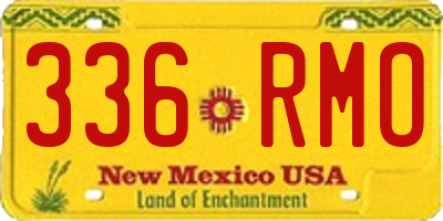NM license plate 336RMO