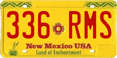 NM license plate 336RMS