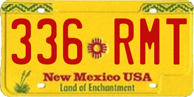 NM license plate 336RMT