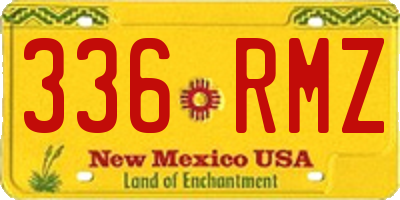 NM license plate 336RMZ