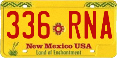 NM license plate 336RNA