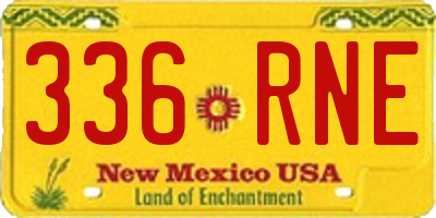 NM license plate 336RNE