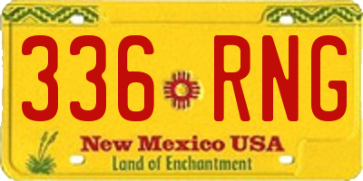 NM license plate 336RNG