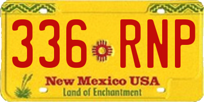 NM license plate 336RNP