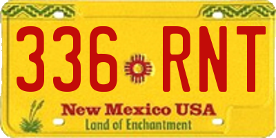 NM license plate 336RNT
