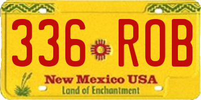 NM license plate 336ROB