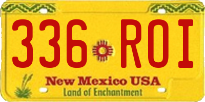 NM license plate 336ROI