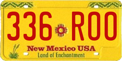 NM license plate 336ROO