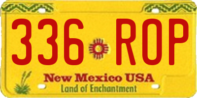 NM license plate 336ROP