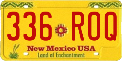 NM license plate 336ROQ