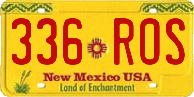 NM license plate 336ROS