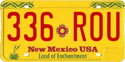 NM license plate 336ROU