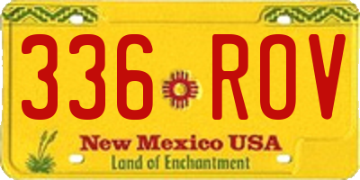 NM license plate 336ROV