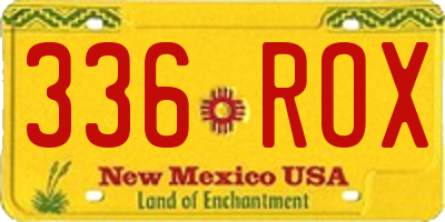 NM license plate 336ROX