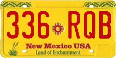 NM license plate 336RQB