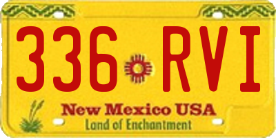 NM license plate 336RVI
