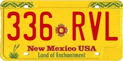NM license plate 336RVL