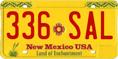 NM license plate 336SAL
