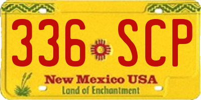 NM license plate 336SCP