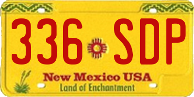 NM license plate 336SDP