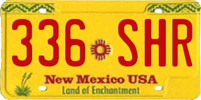 NM license plate 336SHR