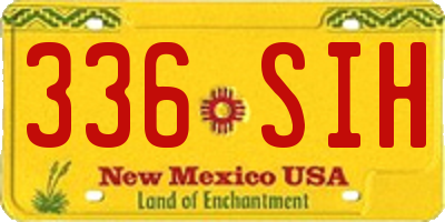 NM license plate 336SIH