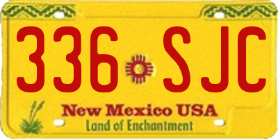NM license plate 336SJC