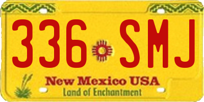 NM license plate 336SMJ