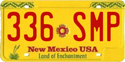 NM license plate 336SMP