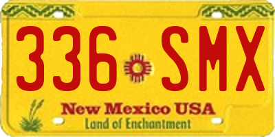 NM license plate 336SMX
